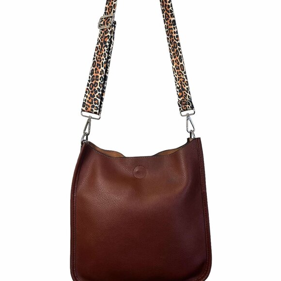 COCO + CARMEN Brown Leather Bag / Tiger Strap/ Bohemian Style - Picture 12 of 12